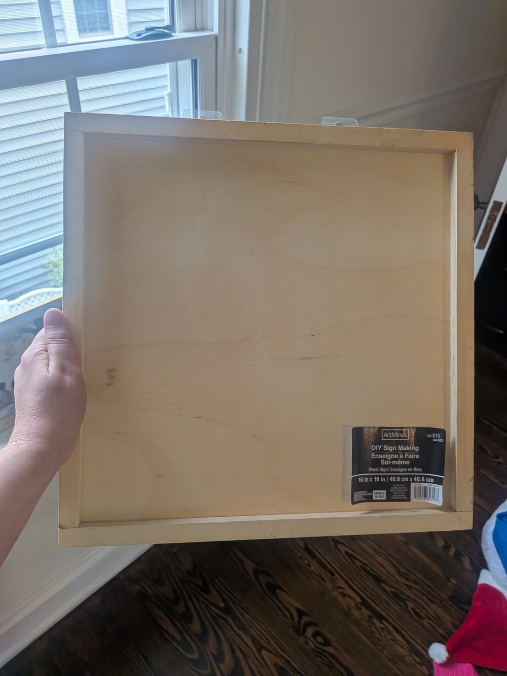 DIY Wood Sign Panel - Natural Wood 16x16"